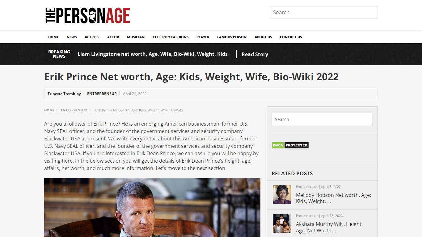 Erik Prince Net worth, Age: Kids, Weight, Wife, Bio-Wiki 2022